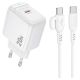 Сетевое Зарядное Устройство Borofone BAS43A 1USB-C PD/QC 20W+Type-C to Type-C Белый