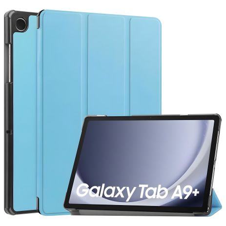 Чехол для Samsung Galaxy Tab A9 Plus (SM X210/X215/X216) с жесткой фиксацией, голубой