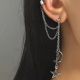 Элегантный шикарный кафф клипс на ухо Луна и Звездочка звезда Star Earcuff каф