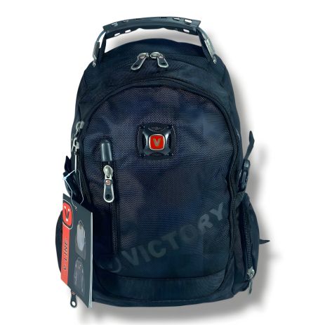 Чорний міський рюкзак з водовідштовхувальної тканини на 16 літрів