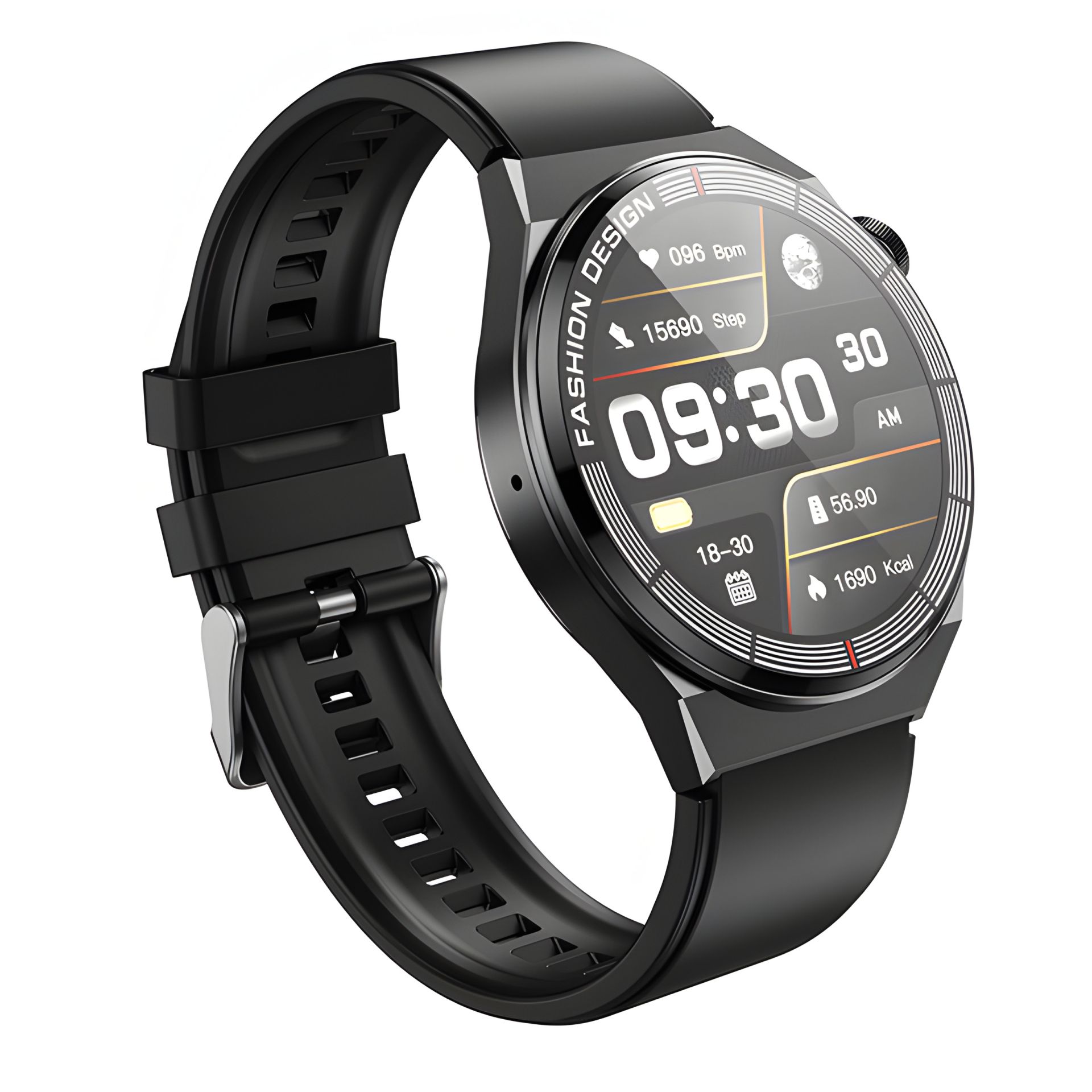 Borofone BD2 смарт годинник, BT5.0, IP68, 270mAh, 7d, Чорний Borofone BD2 смарт годинник, BT5.0, IP68, 270mAh, 7d, Чорний