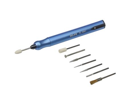 Бормашинка акумуляторна Relife RL-068C (набір насадок для гравіювання, шліфування, полірування, 3 швидкості роботи)