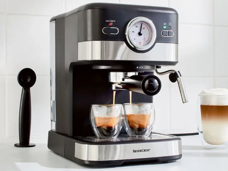 SILVERCREST® Полуавтоматическая кофемашина эспрессо SEM 1100 C3, 1100 ...