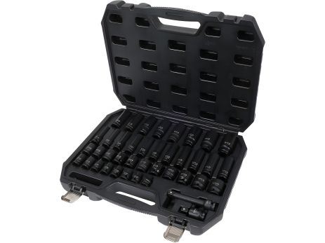 Набір ударних торцевих головок: квадрат-1/2", хрмолібден, 40 шт. Yato YT-10555