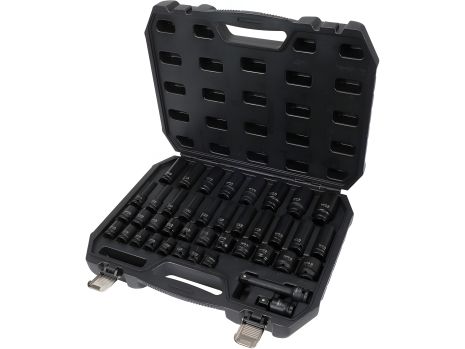 Набір ударних торцевих головок: квадрат-1/2", хрмолібден, 40 шт. Yato YT-10555