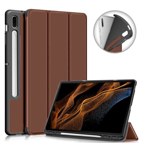 Чохол GumFold with holder Samsung Galaxy Tab S7 FE/S7 Plus/S8 Plus 12.4 Brown