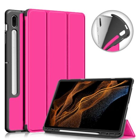 Чохол GumFold with holder Samsung Galaxy Tab S7 FE/S7 Plus/S8 Plus 12.4 HotPink