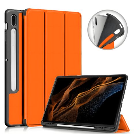 Чохол GumFold з тримачем для Samsung Galaxy S7 FE/S7 Plus/S8 Plus 12.4 Помаранчевий Чохол GumFold з тримачем для Samsung Galaxy S7 FE/S7 Plus/S8 Plus 12.4 Помаранчевий