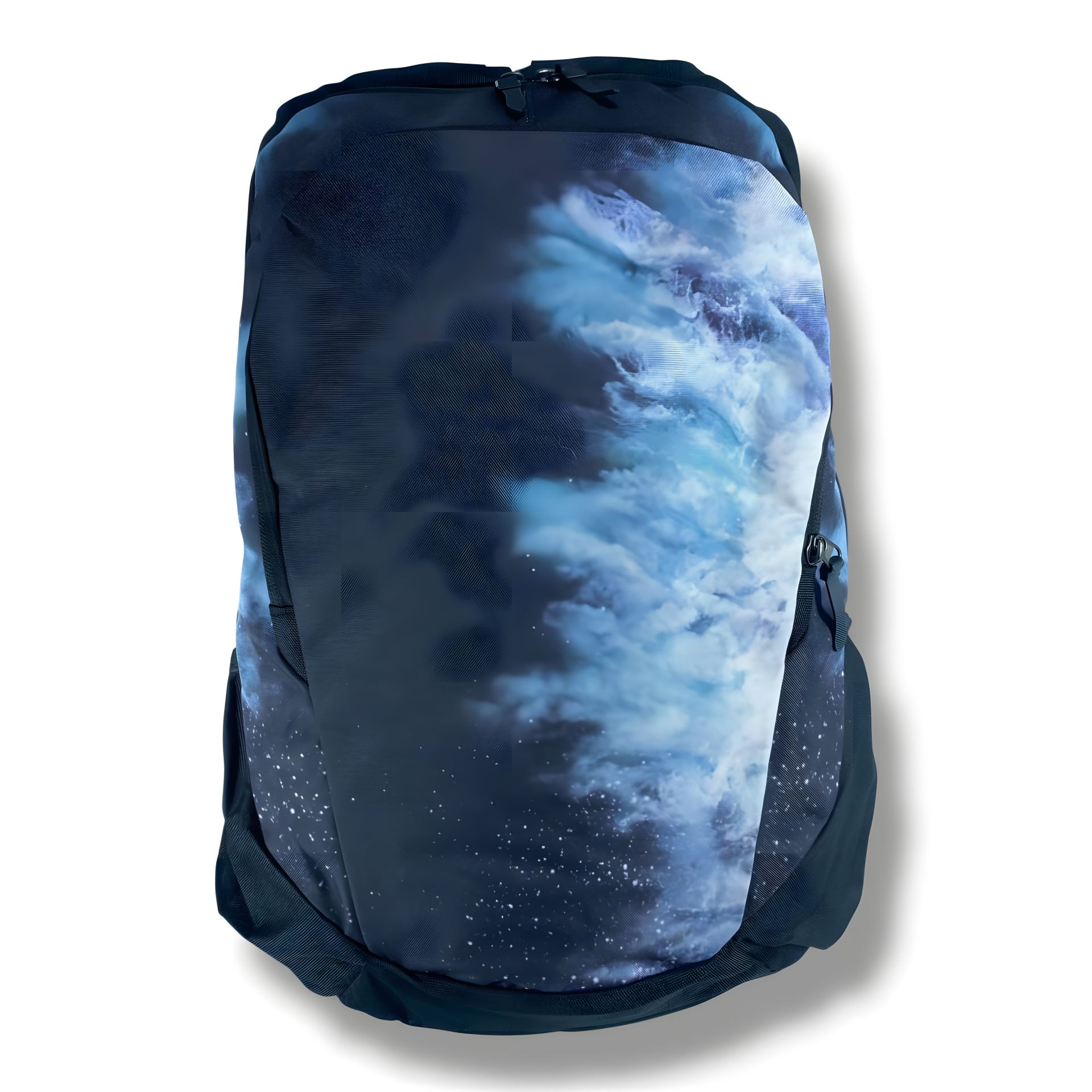 Черный городской рюкзак с водоотталкивающим покрытием и принтом океана, отделение для ноутбука до 15.4 дюйма Черный городской рюкзак с водоотталкивающим покрытием и принтом океана, отделение для ноутбука до 15.4 дюйма