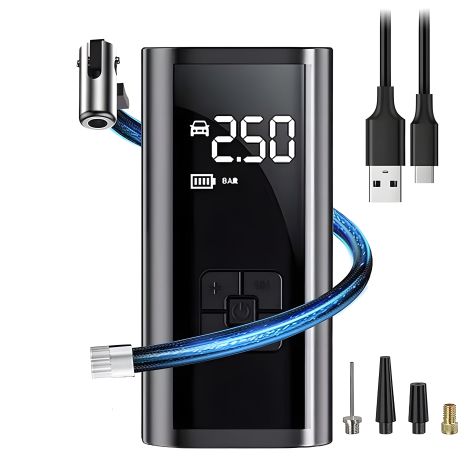 Авто, мото и вело аккумуляторный насос-компрессор Nectronix PR-325