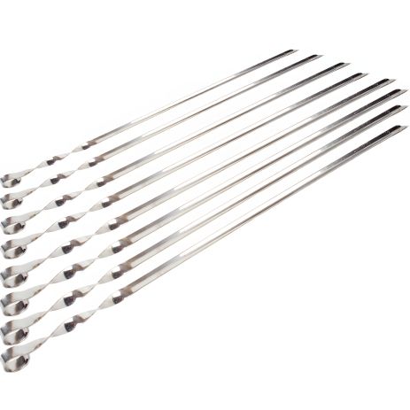 Нержавеющий шампур, уголок 575x10x2мм 8 шт