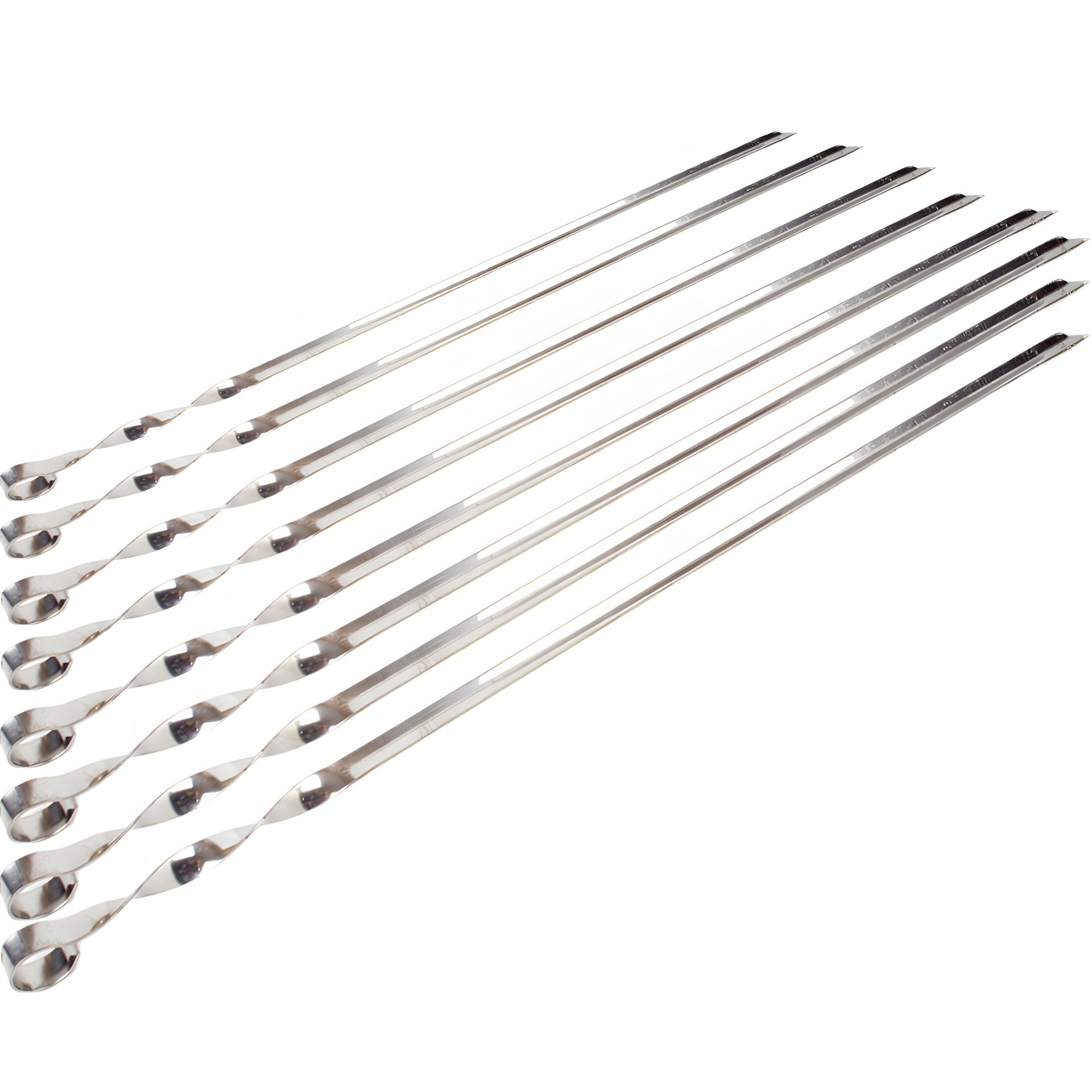 Нержавеющий шампур, уголок 575x10x2мм 8 шт Нержавеющий шампур, уголок 575x10x2мм 8 шт