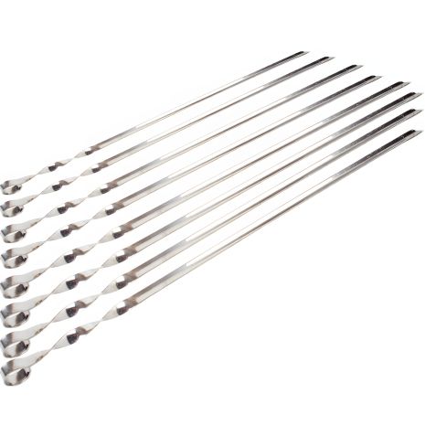 Кутовий шампур нержавіючий 575x10x2мм 8 шт Кутовий шампур нержавіючий 575x10x2мм 8 шт
