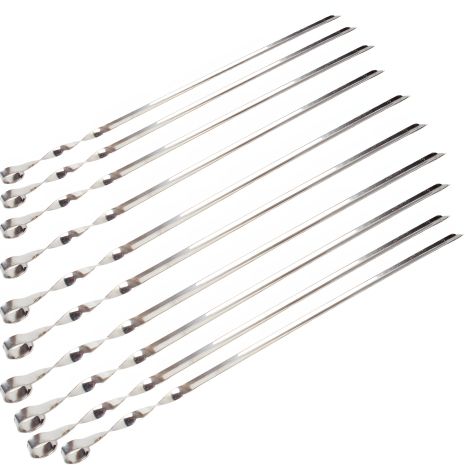 Нержавеющий шампур, уголок 575x10x2мм, 10 шт