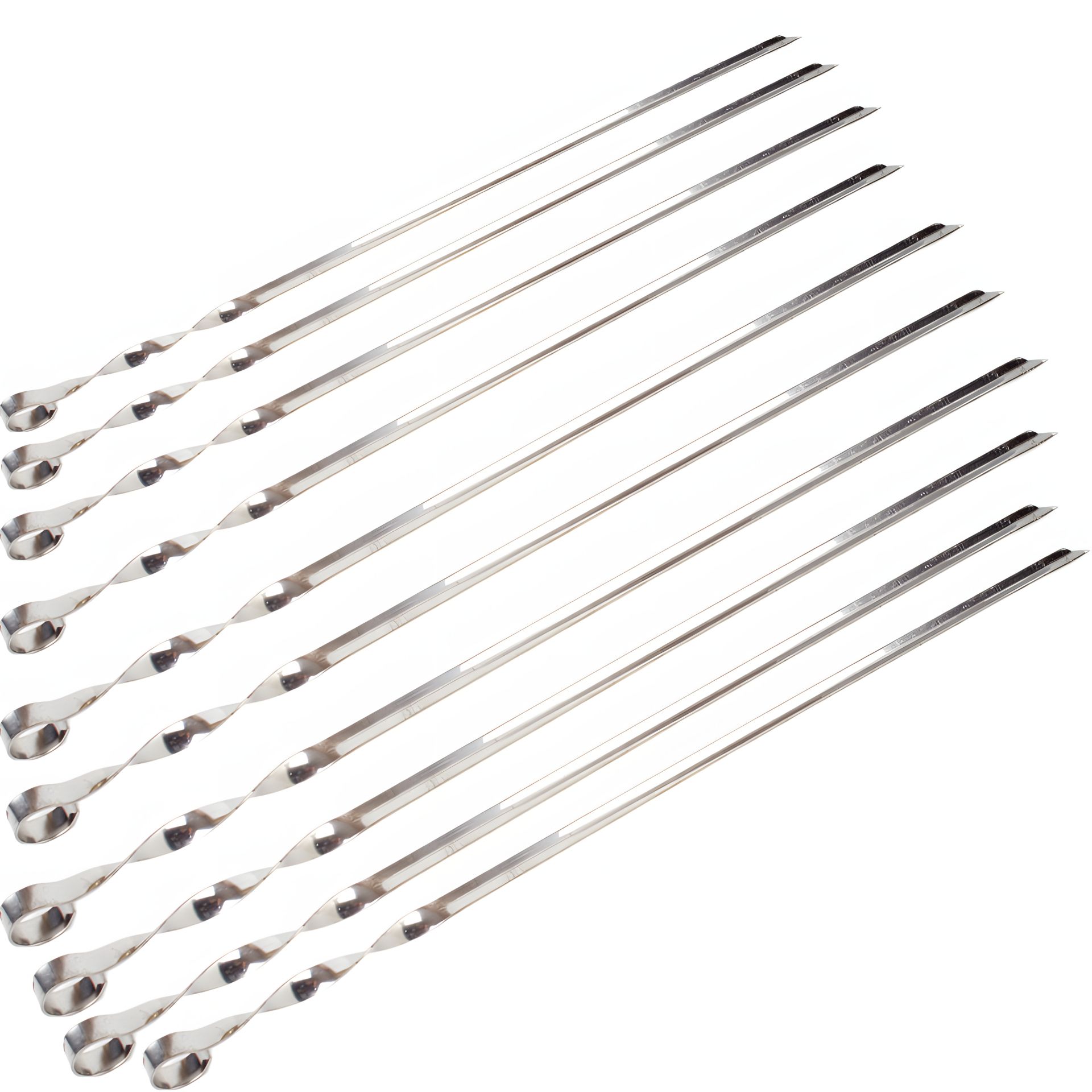 Нержавеющий шампур, уголок 575x10x2мм, 10 шт Нержавеющий шампур, уголок 575x10x2мм, 10 шт