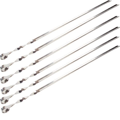 Кутові нержавіючі шампури 575x10x2мм, набір з 6 шт.