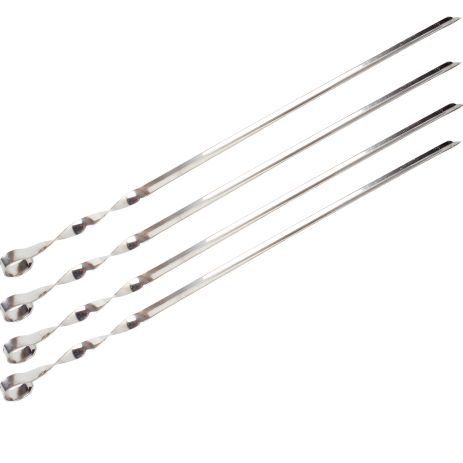 Шампур кутовий нержавіючий 575x10x2мм 4 шт