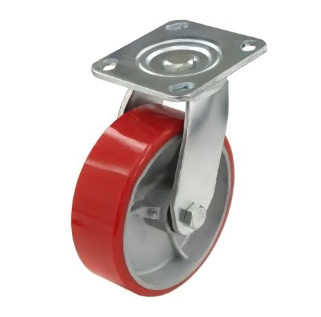 Поворотное чугунное колесо с полиуретаном 125 мм, SA 125 Поворотное чугунное колесо с полиуретаном 125 мм, SA 125