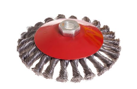 Щетка конусная из плетеной проволоки Ø 125 мм М14 MASTERTOOL 19-8012 Щетка конусная из плетеной проволоки Ø 125 мм М14 MASTERTOOL 19-8012