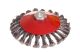 Щетка конусная из плетеной проволоки Ø 125 мм М14 MASTERTOOL 19-8012