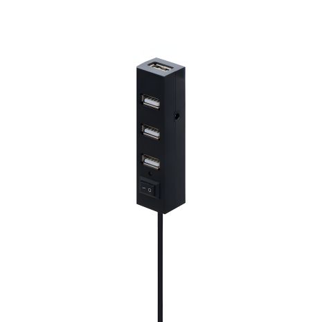 USB-Хаб RS021 4USB 2.0, кнопка, 0.6м, 480 Mbps, Black USB-Хаб RS021 4USB 2.0, кнопка, 0.6м, 480 Mbps, Black