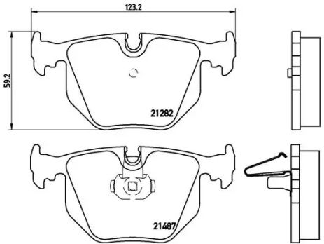 Комплект тормозных колодок LAND ROVER, ALPINA ROADSTER, BMW Z4, BREMBO (P06020)