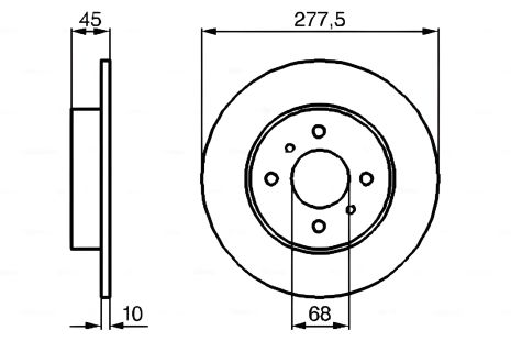 Гальмівний диск NISSAN PRIMERA, BOSCH (0986479105) Гальмівний диск NISSAN PRIMERA, BOSCH (0986479105)