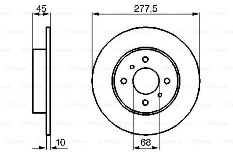 Диск тормозной NISSAN PRIMERA, BOSCH (0986479105)