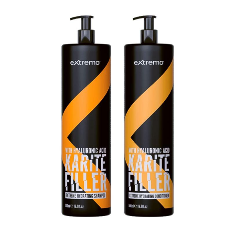 Набор Extremo Dry&Crispy Karite шампунь и кондиционер, 2х500 мл