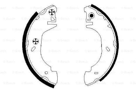 Комплект гальмівних колодок FORD TRANSIT, BOSCH (0986487524)