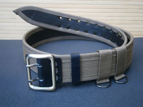 Офіцерський ремінь - портупея, стропа + шкіра / металева пряжка / койот 115 см