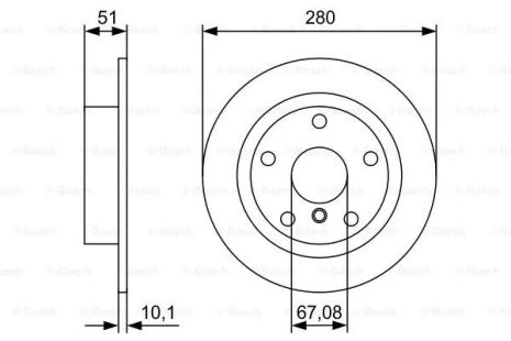 Диск гальмівний MINI MINI, BMW 1, BMW 2, BOSCH (0986479C92)