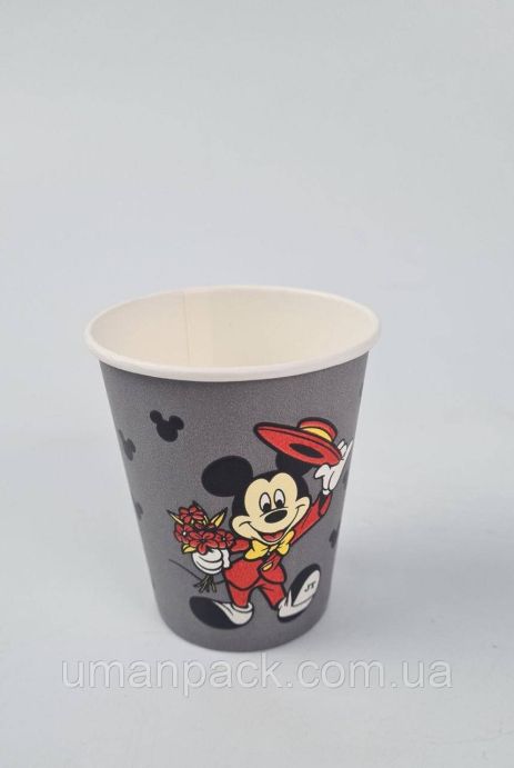 Паперові склянки кольорові 175 мл "MICKEY MOUSE" Маестро (50 шт.)