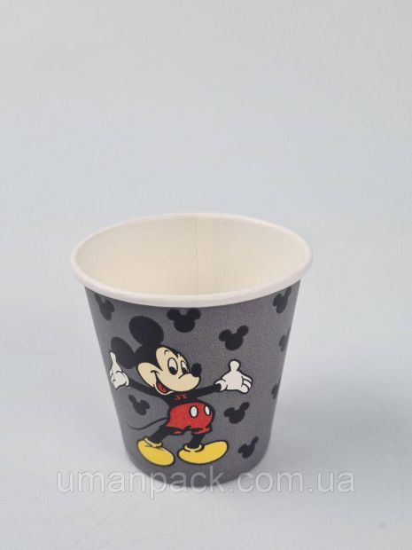 Бумажные одноразовые стаканы 110 мл "MICKEY MOUSE" (50 шт)