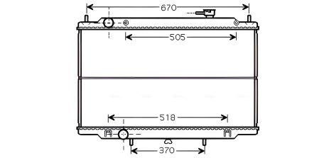 Двигуна охолодження радіатор NISSAN PICK UP, AVA COOLING (DN2302)