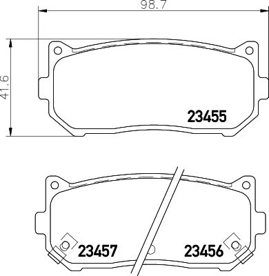Комплект тормозных колодок KIA SPORTAGE, KIA SHUMA, KIA CERATO, NISSHINBO (NP6026)