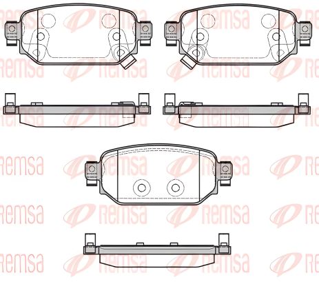 Гальмівні колодки комплект MAZDA 3, REMSA (173102)