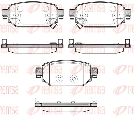 Комплект тормозных колодок для MAZDA 3, REMSA (173102)