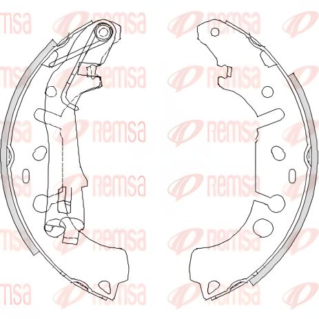 Комплект гальмівних колодок PEUGEOT BIPPER, CITROËN NEMO, OPEL CORSA, REMSA (419200)