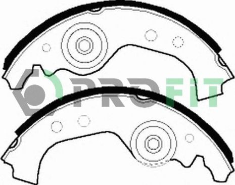 Комплект тормозных колодок FSO 127P, INNOCENTI KORAL, LANCIA Y10, PROFIT (50010027)