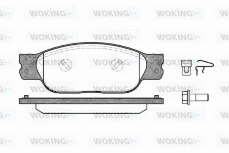 Комплект тормозных колодок JAGUAR XF, LINCOLN LS, JAGUAR XJ, WOKING (P631310)