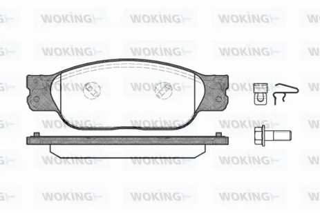 Комплект тормозных колодок JAGUAR XF, LINCOLN LS, JAGUAR XJ, WOKING (P631310)