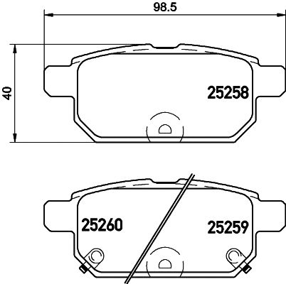 Комплект тормозных колодок MG (SAIC), SUZUKI (CHANGAN), SUZUKI S-CROSS, NISSHINBO (NP9016)