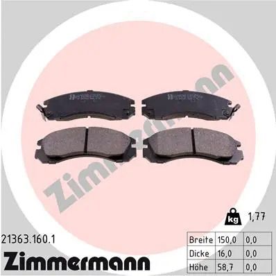 Комплект гальмівних колодок PEUGEOT 4007, CITROËN C-CROSSER, TOYOTA LAND СRUISER, ZIMMERMANN (213631601)