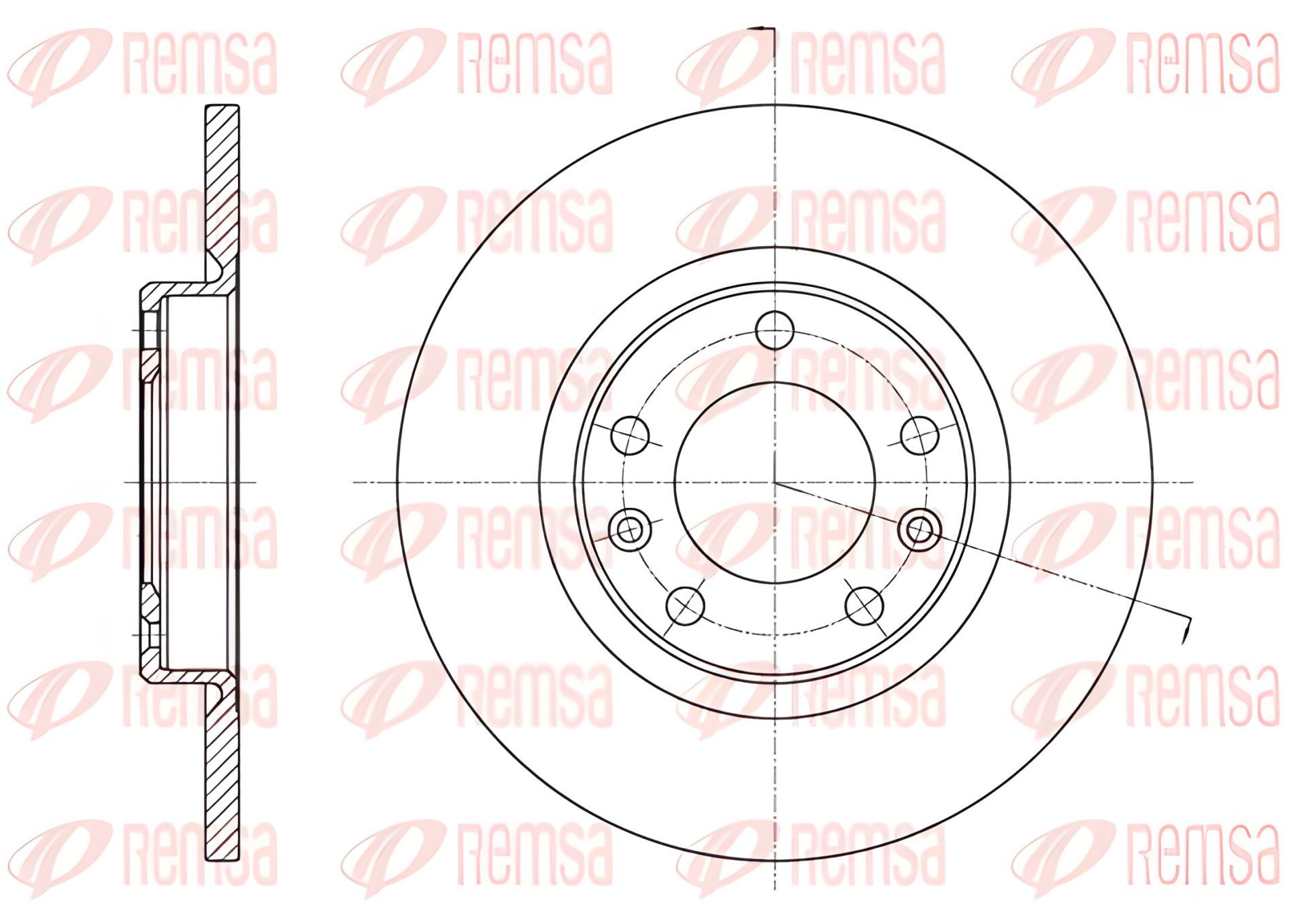 Тормозной диск для OPEL COMBO, PEUGEOT 3008, CITROËN C4, REMSA (6155500) Тормозной диск для OPEL COMBO, PEUGEOT 3008, CITROËN C4, REMSA (6155500)