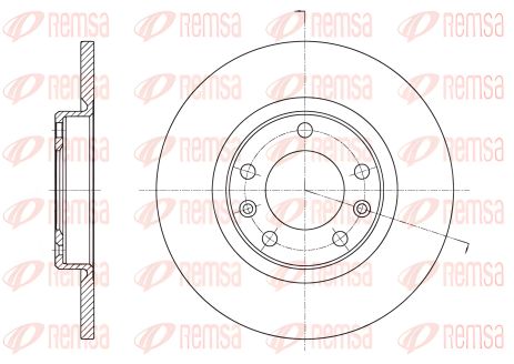 Тормозной диск для OPEL COMBO, PEUGEOT 3008, CITROËN C4, REMSA (6155500)