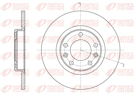 Гальмівний диск для OPEL COMBO, PEUGEOT 3008, CITROËN C4, REMSA (6155500)