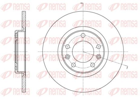 Диск тормозной OPEL COMBO, PEUGEOT 3008, CITROËN C4, REMSA (6155500)