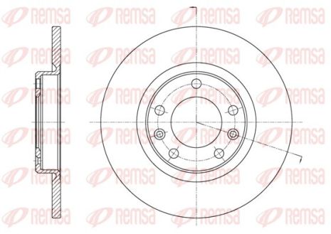 Диск тормозной OPEL COMBO, PEUGEOT 3008, CITROËN C4, REMSA (6155500)