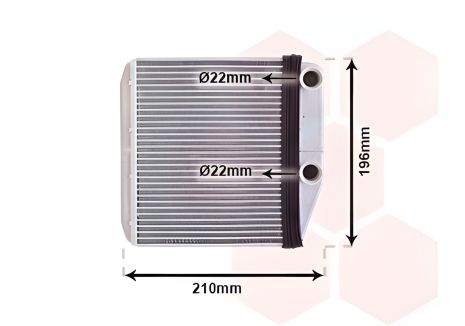 Радіатор пічки для FIAT/OPEL/PEUGEOT (Van Wezel) 09006314